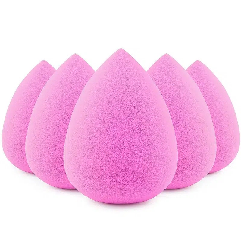 5 Pcs Makeup Sponge Set | Foundation Blending Beauty Sponge | Pink Makeup Sponges