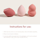 3 Pcs Premium Makeup Sponge With Transparent Box Makeup Puff Beauty Foundation Blend Sponge Pink Professional Makeup Tool