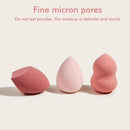 3 Pcs Premium Makeup Sponge With Transparent Box Makeup Puff Beauty Foundation Blend Sponge Pink Professional Makeup Tool