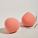 2pcs Pink Beauty Eggs Makeup Eggs Puff Makeup Egg Sponge Egg With Eggshell Create A Clear Makeup