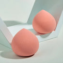 2pcs Pink Beauty Eggs Makeup Eggs Puff Makeup Egg Sponge Egg With Eggshell Create A Clear Makeup