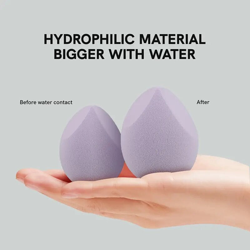 2pcs Makeup Sponges With Storage Box Makeup Sponges For Blending Liquid Foundations | Powders And Cream Flawless | Professional Streak Free