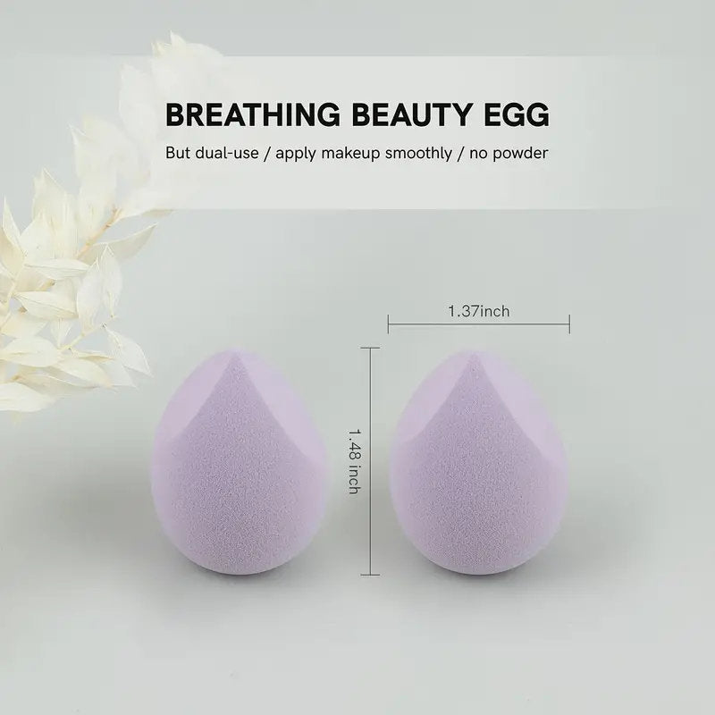 2pcs Makeup Sponges With Storage Box Makeup Sponges For Blending Liquid Foundations | Powders And Cream Flawless | Professional Streak Free