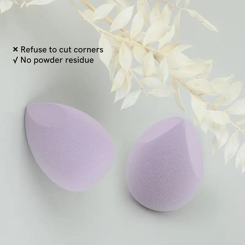 2pcs Makeup Sponges With Storage Box Makeup Sponges For Blending Liquid Foundations | Powders And Cream Flawless | Professional Streak Free