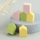 6pcs Polygonal Mini Topical Powder Puff Face Soft Makeup Puff For Loose Powder Body Powder | Wedge Shape Velour Cosmetic Sponge