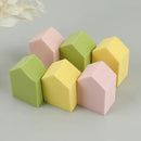 6pcs Polygonal Mini Topical Powder Puff Face Soft Makeup Puff For Loose Powder Body Powder | Wedge Shape Velour Cosmetic Sponge
