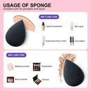 3Pcs Professional Beauty Sponge Blender Egg Shape Flawless Makeup Sponge Blending Liquid Foundation Concealer Cream Blush Contour Powder