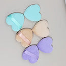 6 Pcs Heart-shaped Powder Puff Soft Makeup Sponges With Strip For Women Girls | Blue Purple Skin Color