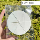6pcs Triangle Powder Puff Curved Round Edge Leather Surface Makeup Sponges Dry And Wet Dual-use For Powder Foundation Cream