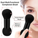 Dual-ended Makeup Brushes Foundation Blending Makeup Sponge Power Kabuki Brush For Blending | Blush Bronzer