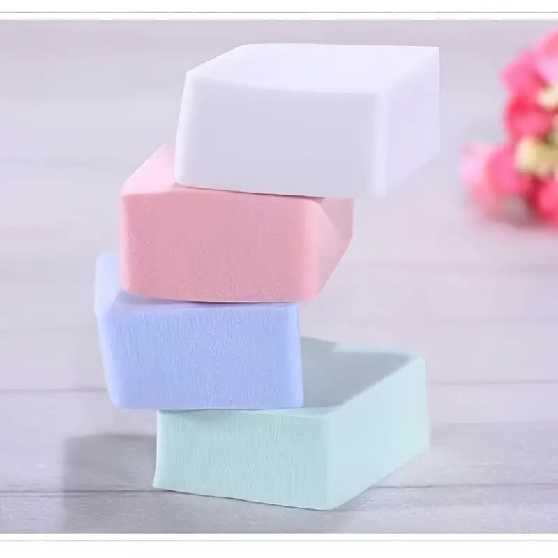 Diamond-shaped Makeup Sponge 4 Pcs Set-beauty Sponge Foundation Blending Sponge Kit For Women