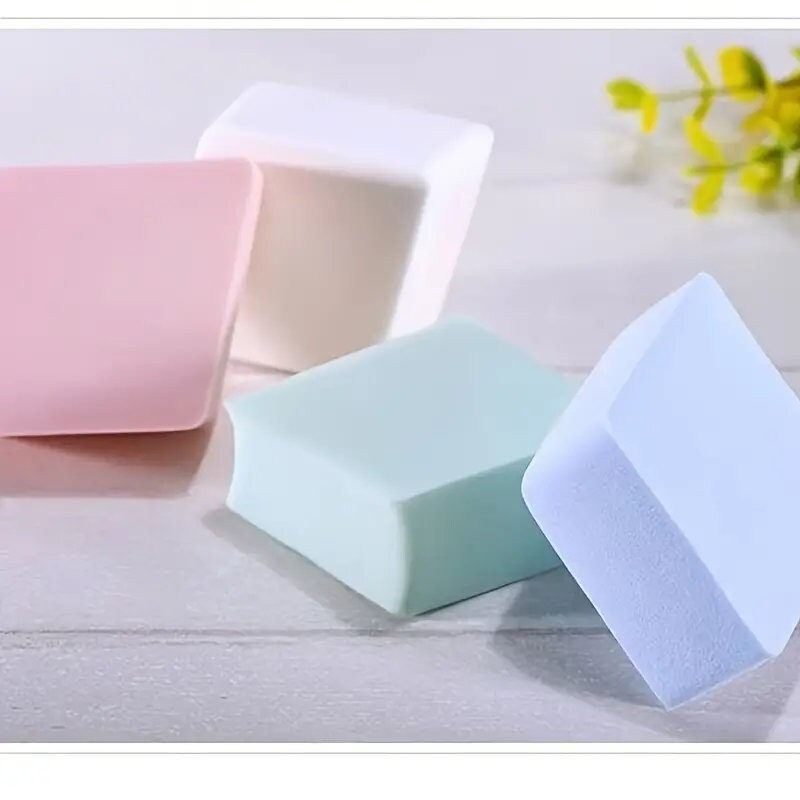 Diamond-shaped Makeup Sponge 4 Pcs Set-beauty Sponge Foundation Blending Sponge Kit For Women