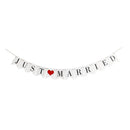 Vintage Just Married Wedding Banner | Photo Booth Bunting | Furnishing Accessories | Wedding Garland