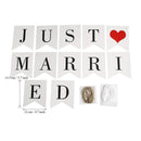 Vintage Just Married Wedding Banner | Photo Booth Bunting | Furnishing Accessories | Wedding Garland