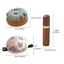 NC Wood Base Needle Pin Kits Include Wooden Magnetic Pincushion | Portable With Wooden Needle Case