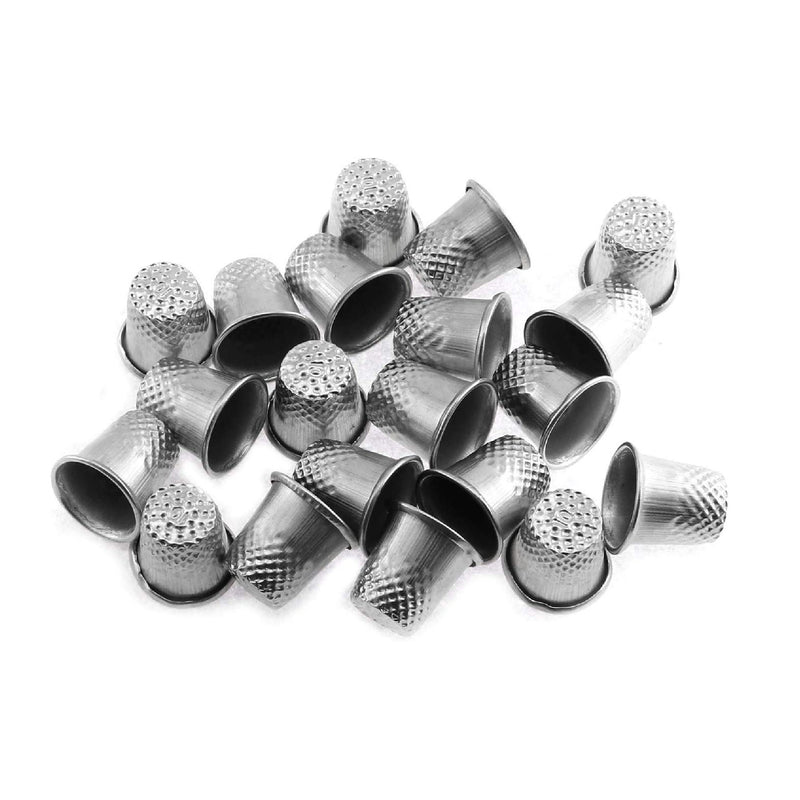 Maxmoral 20 Pieces Sewing Thimbles | Padded Thimbles | Metal Finger Protector Tool