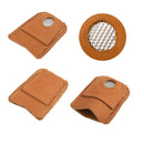 10 Pieces Sewing Thimble Finger Protector | Includes Leather Coin Thimble Pads
