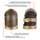 10 Pieces Sewing Thimble Finger Protector | Includes Leather Coin Thimble Pads