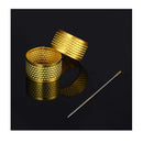 10 Pieces Sewing Thimble Finger Protector | Includes Leather Coin Thimble Pads