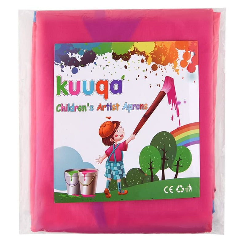 KUUQA Waterproof Art Smock | Kids Art Aprons Children's Art Smock Long Sleeve With 3 Roomy Pockets | Paints And Brushes Not included