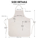CONDA 100% Cotton Canvas Professional Bib Apron With 3 Pockets For Women Men Adults |  Waterproof | Natural 31 Inches By 27 Inches