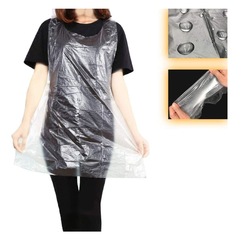 Disposable Aprons | 50 Units | Plastic Apron For Paint Parties | Kitchen | Housework | Picnic | Etc