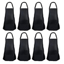 Fengek | 8 Piece Unisex Bib Apron | Colorful Bulk Kitchen Apron With 2 Roomy Pockets For Kitchen | Barbecue | Painting | To Bake