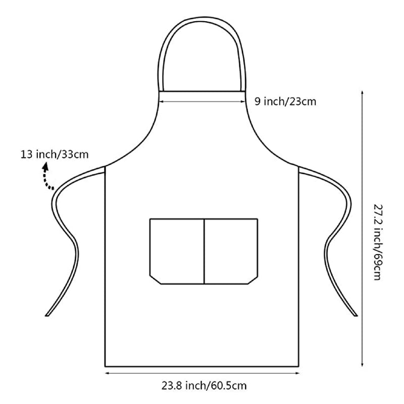 Fengek | 8 Piece Unisex Bib Apron | Colorful Bulk Kitchen Apron With 2 Roomy Pockets For Kitchen | Barbecue | Painting | To Bake