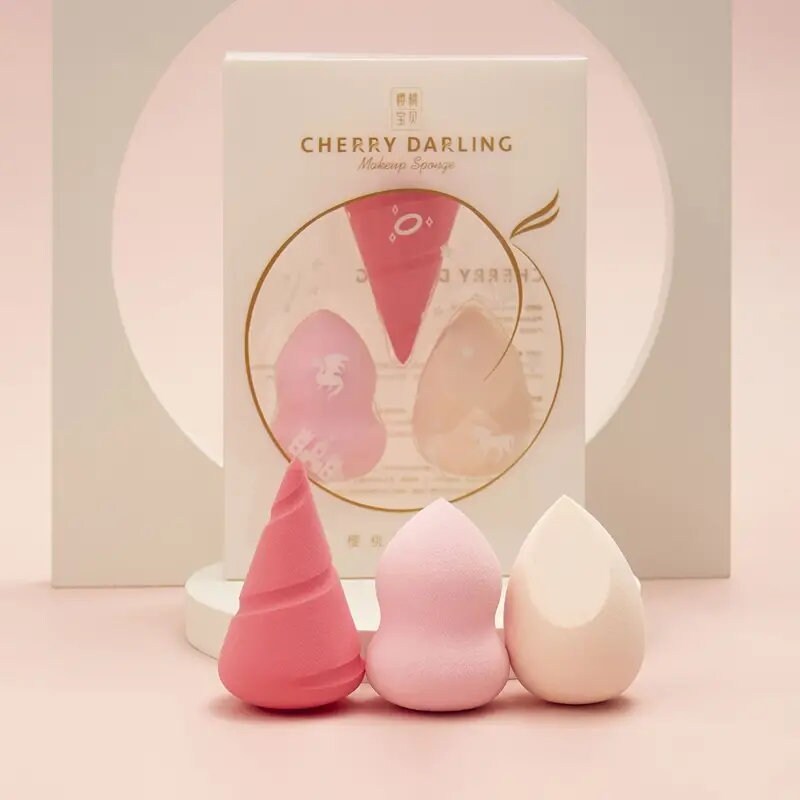 Makeup Sponge Set Of 3 | Beauty Foundation Sponge | Perfect For Liquids And Creams And Powers