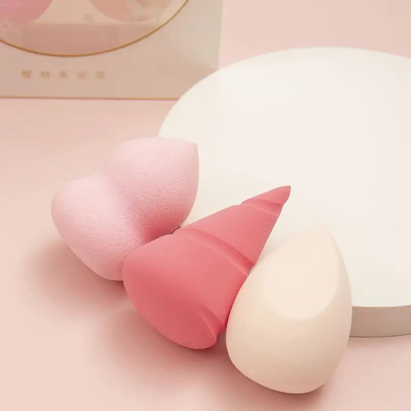 Makeup Sponge Set Of 3 | Beauty Foundation Sponge | Perfect For Liquids And Creams And Powers