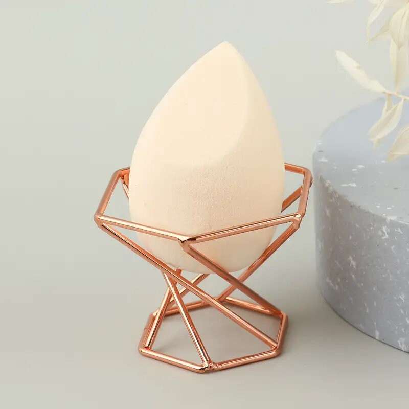 1pc Makeup Sponge Set | Wet And Dry Reusable Foundation Blending Sponge Egg With 1 Makeup Sponge Holder Sponge Dryer Drying Stand Makeup