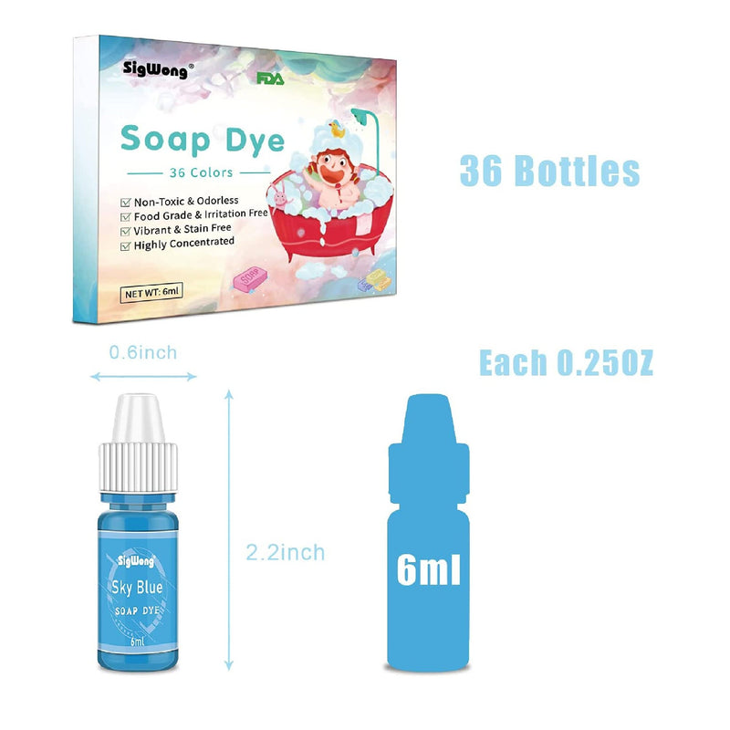 Bath Bomb Soap Dye | 36 Food Grade Concentrated Colors | Skin Safe | Liquid  Based Bath Bomb Colorant