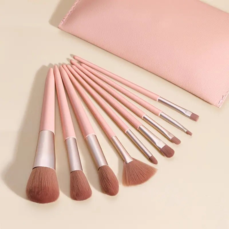 10Pcs Professional Makeup Brushes Tool Set Powder Blush Foundation Eye Shadow Lip Make Up Fan Brush Cosmetic Kit Makeup Brush