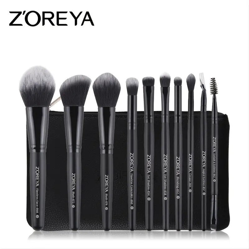 Makeup Brush Set High End Professional Synthetic Cruelty Free Bristles Cosmetic Brushes With Bag