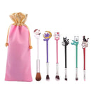 6pcs Cute Cat Makeup Brushes Set Powder Eyeshadow Brush Kawaii Brush Synthetic Fiber Hair Beauty Tool Kit Gift For Women Wife Girls