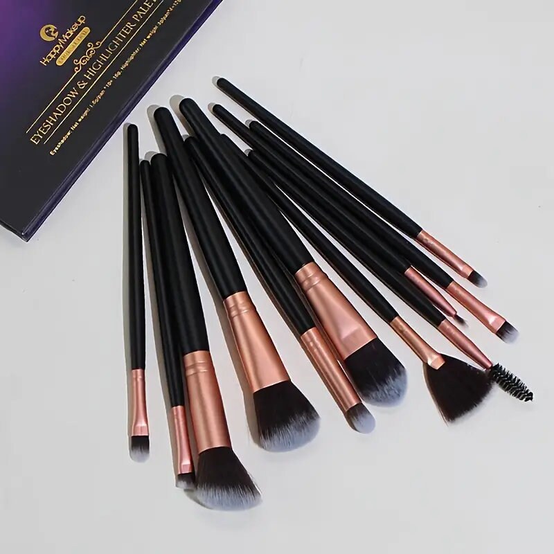 Premium Makeup Brush Set | For Makeup | Foundation | Blush | Eyeliner | Face Powder | 11 Piece Kit | Rose Gold