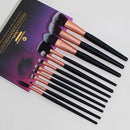 Premium Makeup Brush Set | For Makeup | Foundation | Blush | Eyeliner | Face Powder | 11 Piece Kit | Rose Gold
