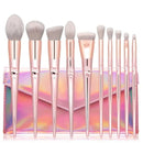 10pcs Makeup Brushes Kit With A Storage Bag Pink Beauty Tools For All Eye Shadows Eyeliners Eyebrows Foundations Blushes Foundations