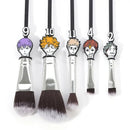 Cute Anime Makeup Brushes | 5 Pcs Cosmetic Brushes Foundation Blending Brush Eyeshadows Face Powder Fan Brushes Kit