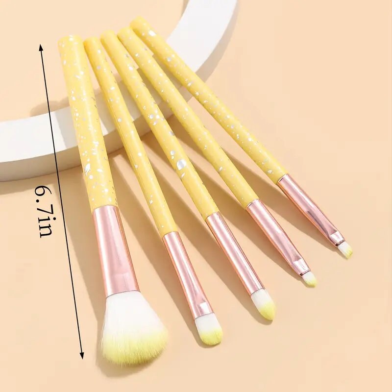 5pcs Makeup Brush Set Delicate Eye Makeup Tool Eye Shadow Powder Blending Brush Kit Gift For Girls And Women Parties And Daily Use