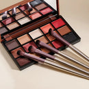 4pcs Makeup Brush Set With Wooden Handle Professional Eye Shadow Makeup Brush Kits Eyeshadow Eyeliner Blending Eyebrow Girls And Women