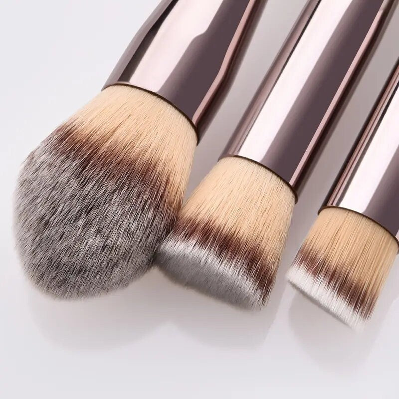 Makeup Brushes Set 14Pcs Professional Kabuki Brush Set Premium Synthetic Brush For Blush Powder Foundation Blending Concealers Eyebrow