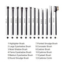 Make Up Brushes 12pcs Makeup Brush Set Fan Brush Cosmetics Power Blush Eye Shadow Make-up Kit