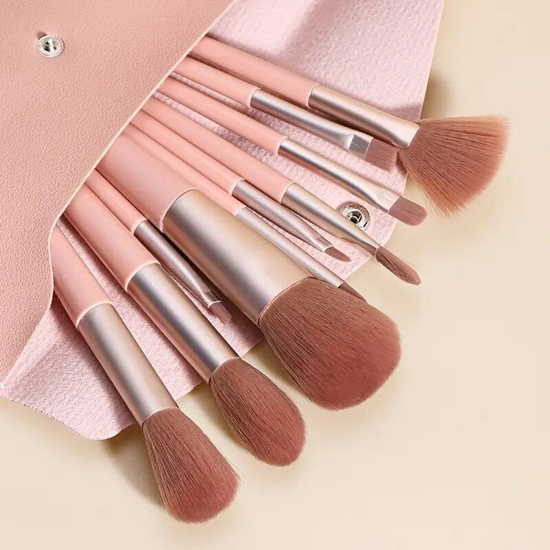 10Pcs Professional Makeup Brushes Tool Set Powder Blush Foundation Eye Shadow Lip Make Up Fan Brush Cosmetic Kit Makeup Brush Set