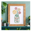 1Pc Mason Jar Floral Template 29.7x2 1 cm  | 11.6x8.3 inches Perfect Plastic Mason Jar Flower