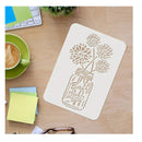 1Pc Mason Jar Floral Template 29.7x2 1 cm  | 11.6x8.3 inches Perfect Plastic Mason Jar Flower