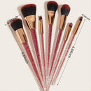 7Pcs/Set Diamond Makeup Brushes Kit Blending Contour Foundation Eyeshadow Eyebrow Brush | Pink