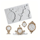 1 Piece | Vintage Clock Chocolate Mold | 3D Silicone Mold | Baroque Scroll Embossed Candy Mold