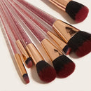 7Pcs/Set Diamond Makeup Brushes Kit Blending Contour Foundation Eyeshadow Eyebrow Brush | Pink