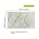 1 Piece | Vintage Clock Chocolate Mold | 3D Silicone Mold | Baroque Scroll Embossed Candy Mold